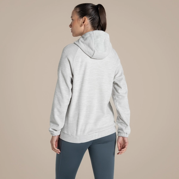 craghoppers Women's Esk Hooded Half Zip Fleece | Lunar Grey