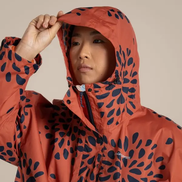 Craghoppers Women's Globeflower Packable Overhead Jacket | Dark Spice Print