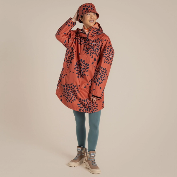 craghoppers Women's Globeflower Packable Overhead Jacket | Dark Spice Print