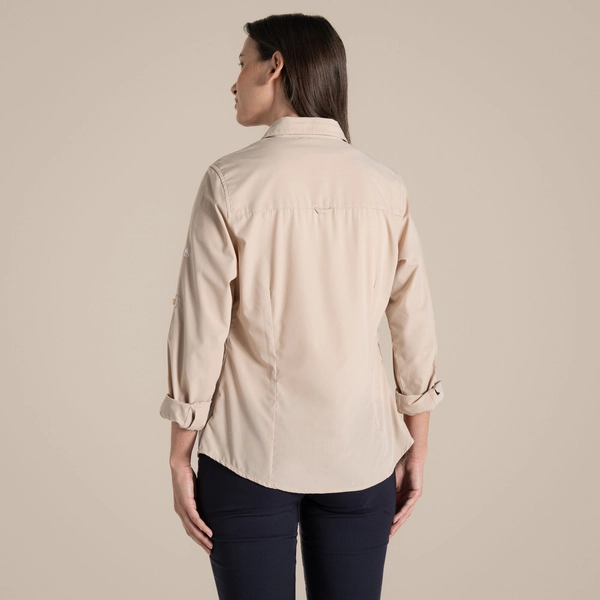 craghoppers Women's Kiwi II Long Sleeved Shirt | Desert Sand