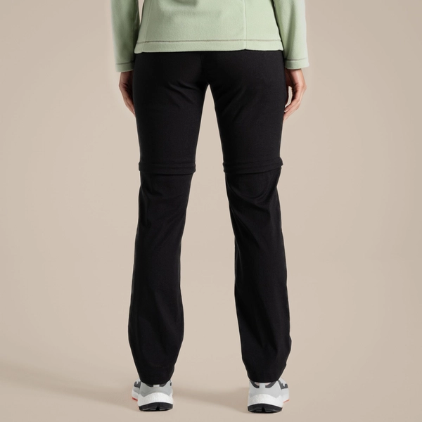 craghoppers Women's Kiwi Pro II Convertible Trousers | Black