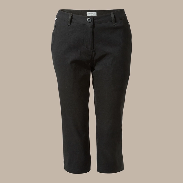 Craghoppers Women's Kiwi Pro II Crop Trousers | Black