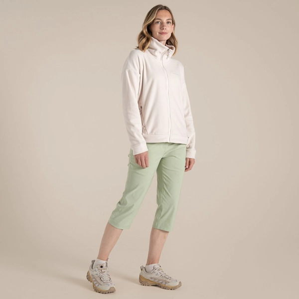 Craghoppers Women's Kiwi Pro II Crop Trousers | Bud Green