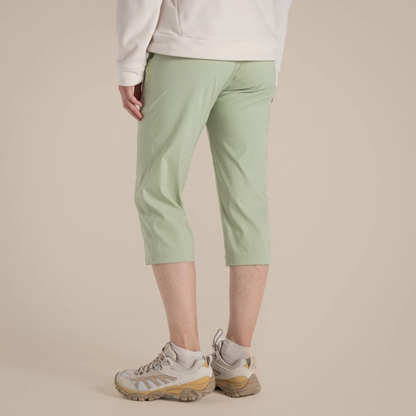 craghoppers Women's Kiwi Pro II Crop Trousers | Bud Green
