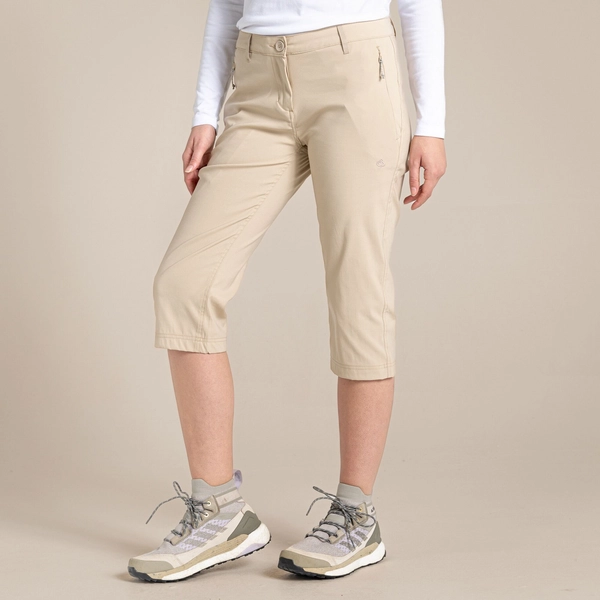 Craghoppers Women's Kiwi Pro II Crop Trousers | Desert Sand