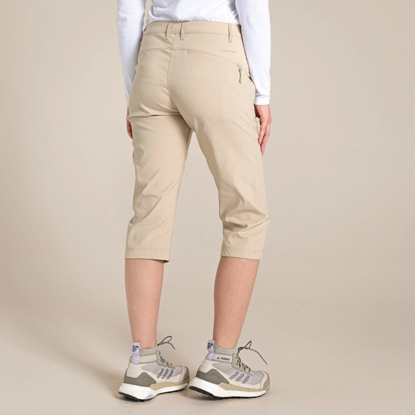 craghoppers Women's Kiwi Pro II Crop Trousers | Desert Sand
