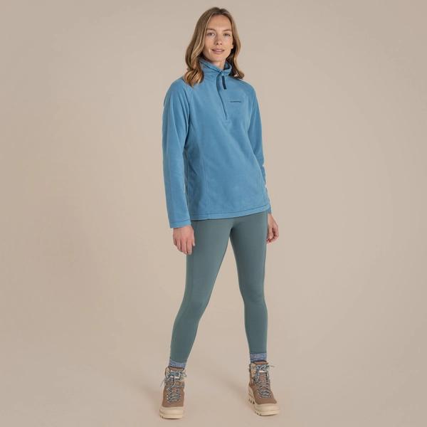 Craghoppers Women's National Trust Miska Half Zip Fleece | Light Denim