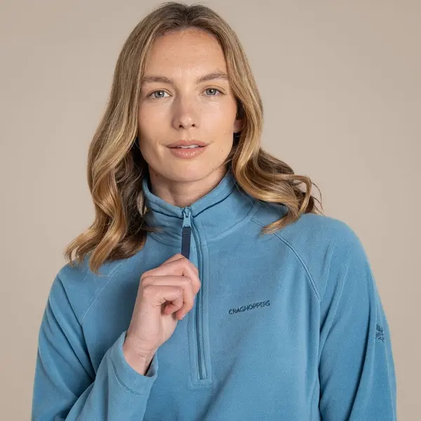 Craghoppers Women's National Trust Miska Half Zip Fleece | Light Denim