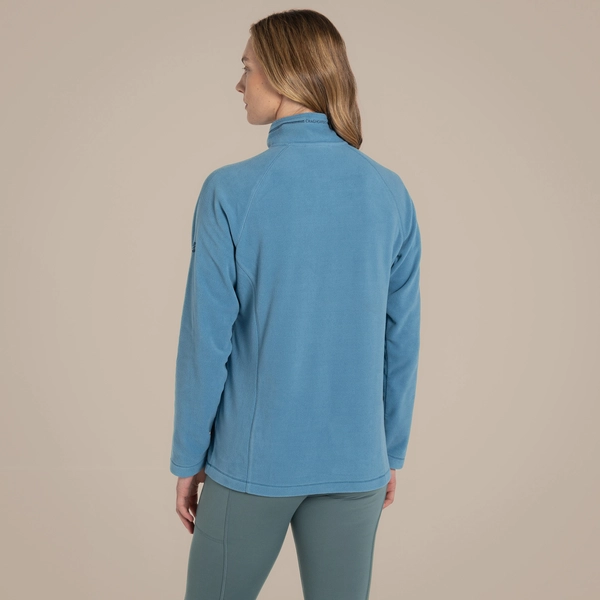 craghoppers Women's National Trust Miska Half Zip Fleece | Light Denim