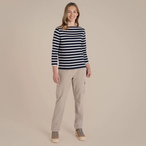 Craghoppers Women's Painne Long Sleeve Top | Blue Navy Stripe