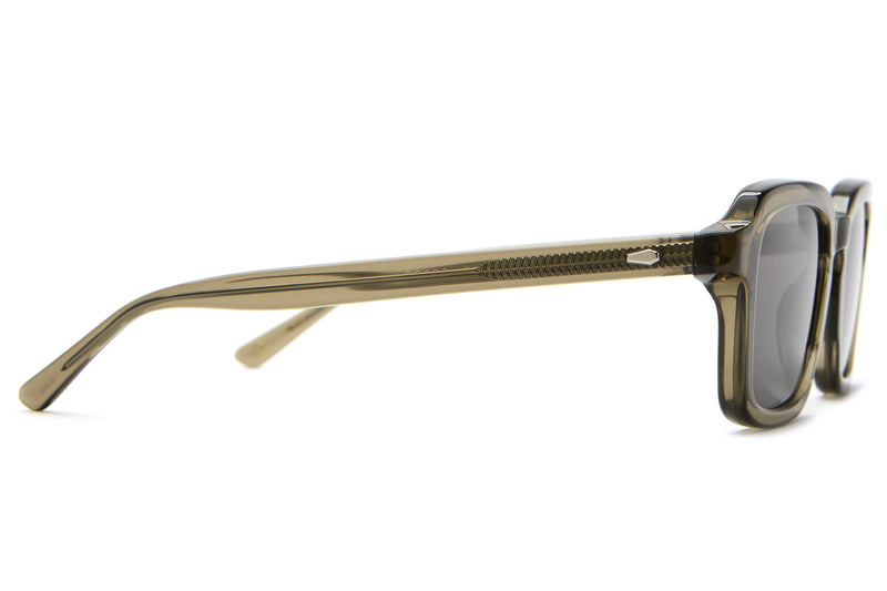 Crap Eyewear The Heavy Tropix Green-frame Sunglasses With Brown-tinted Lenses On A White Background