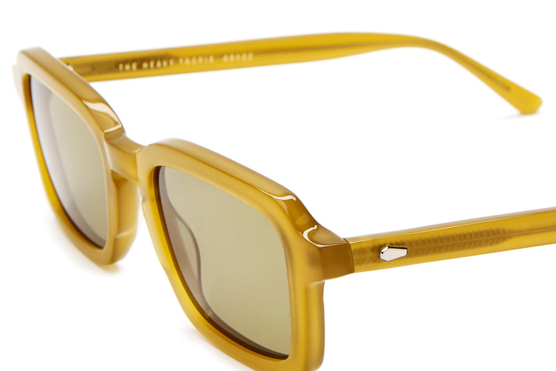 Crap Eyewear The Heavy Tropix Green-frame Sunglasses With Brown-tinted Lenses On A White Background