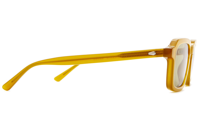 Crap Eyewear The Heavy Tropix Green-frame Sunglasses With Brown-tinted Lenses On A White Background