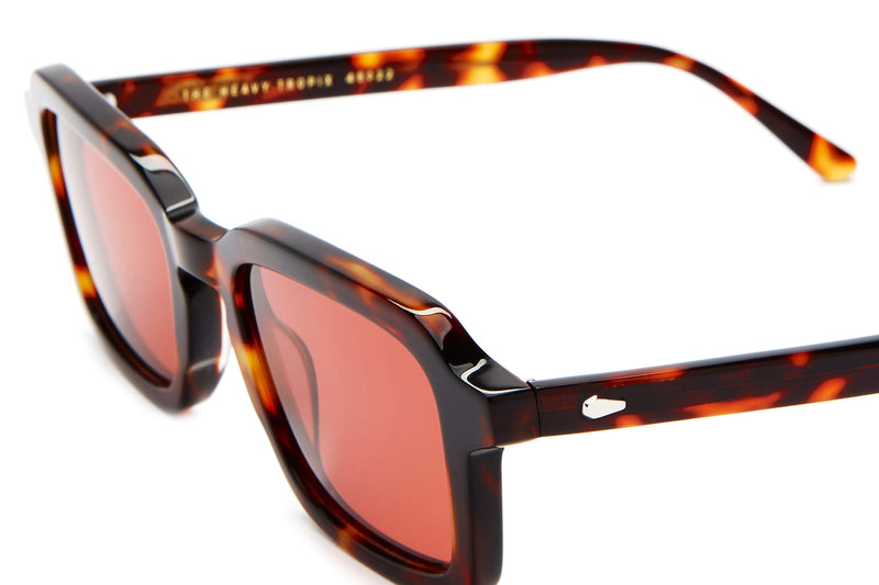 Crap Eyewear The Heavy Tropix Green-frame Sunglasses With Brown-tinted Lenses On A White Background