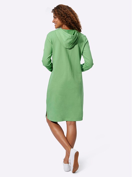 Creation L Apple Green Hooded Sweatshirt Dress From Creation L