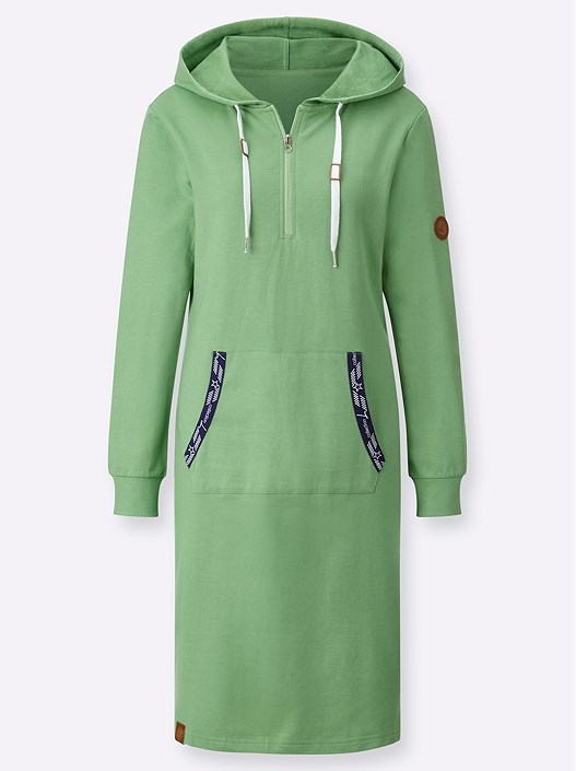 Creation L Apple Green Hooded Sweatshirt Dress From Creation L