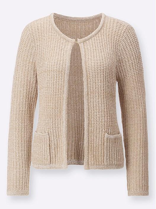 Creation L Beige-Ecru Hook Fastening Knit Cardigan From Creation L
