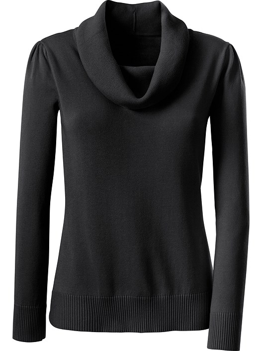 Creation L Black Cozy Cowl Neck Sweater From Creation L