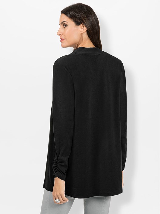 Creation L Black Gathered Sleeve Cardigan From Creation L