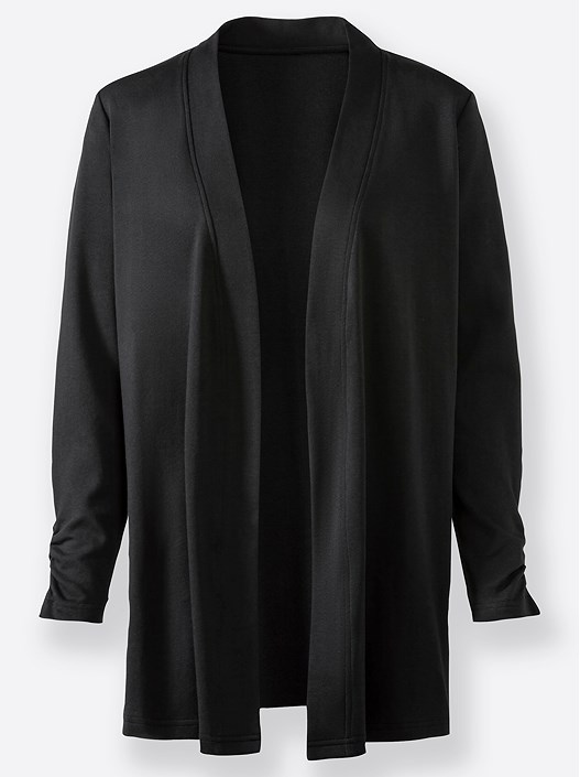 Creation L Black Gathered Sleeve Cardigan From Creation L