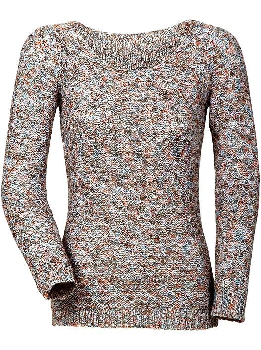 Creation L Black-Patterned Multicolored Yarn Sweater From Creation L