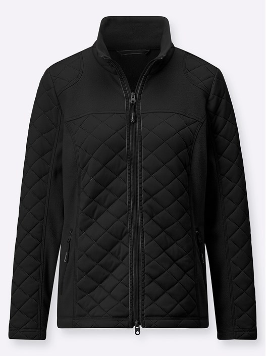 Creation L Black Quilted Fleece Jacket From Creation L