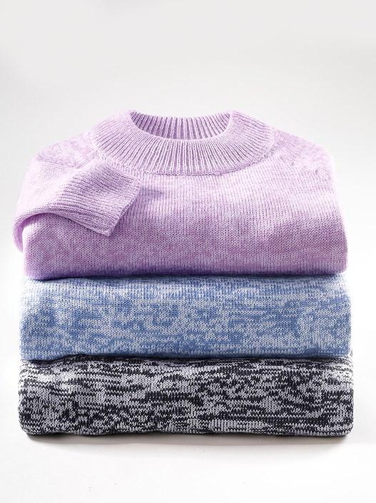 Creation L Blue Heather Raglan Sleeve Sweater From Creation L