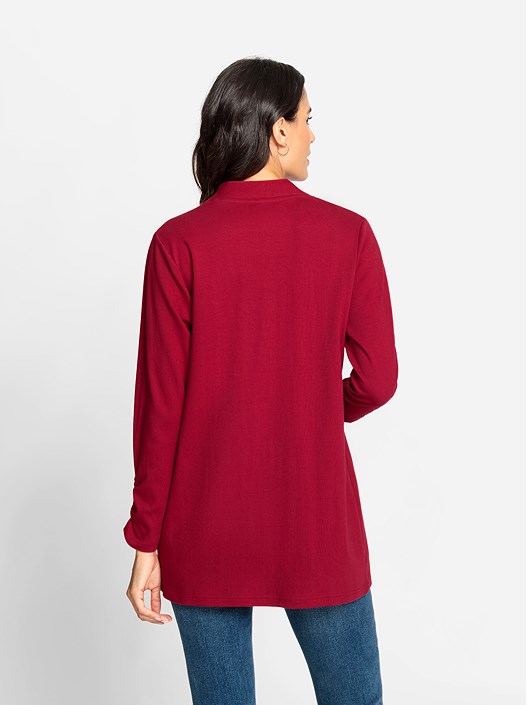 Creation L Cherry Gathered Sleeve Cardigan From Creation L