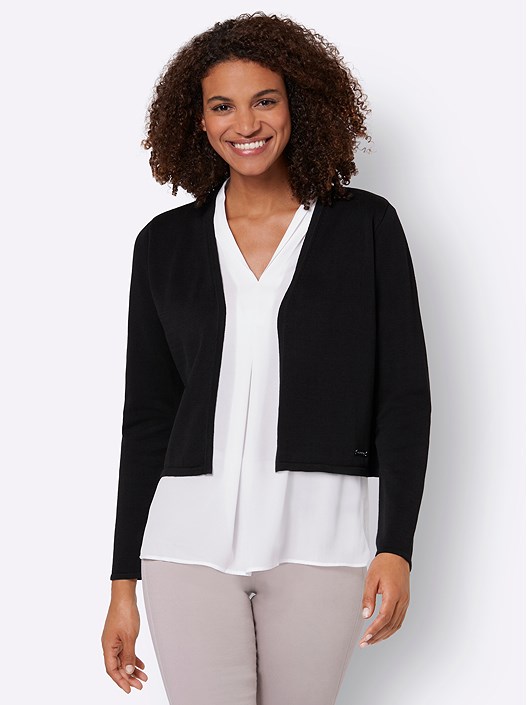creation l Black Cropped Bolero from creation L