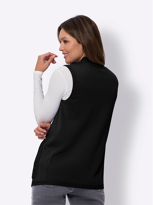 Creation L Black Knit Vest From Creation L