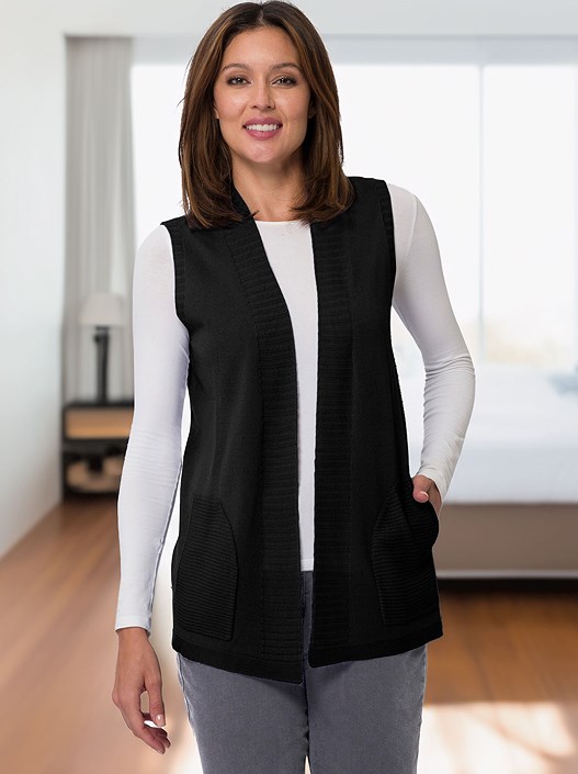 creation l Black Knit Vest from creation L