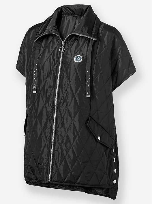Creation L Black Quilted Zip Up Vest