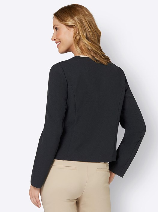 Creation L Black Satin Trim Jacket