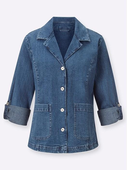 Creation L Blue-Bleached Denim Jacket