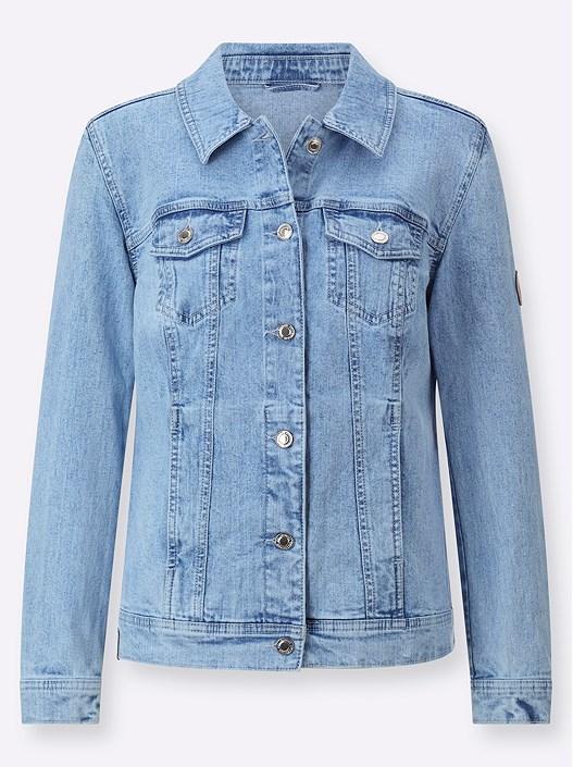 Creation L Blue-Bleached Denim Jacket