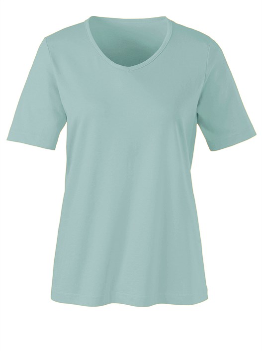 Creation L Chalk Mint Classic V-Neck Shirt