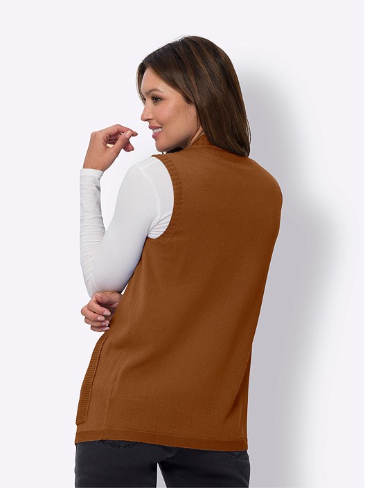 Creation L Cognac Knit Vest From Creation L