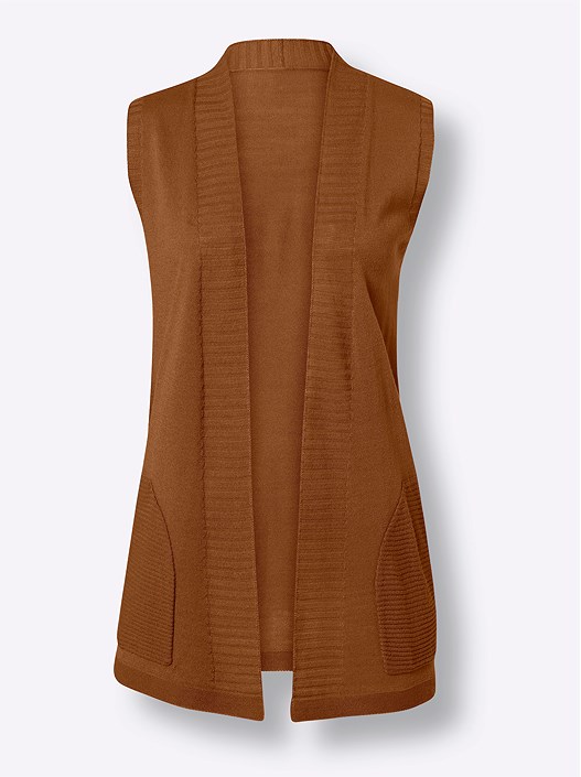 Creation L Cognac Knit Vest From Creation L