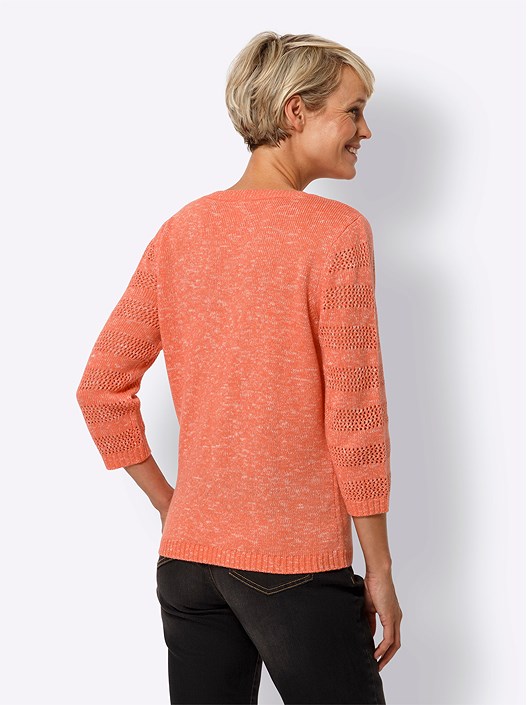 Creation L Coral-Mottled Sweater From Creation L