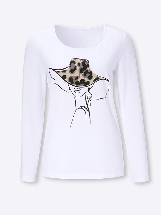 Creation L Ecru Long Sleeve Graphic Shirt