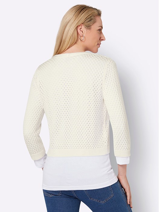 Creation L Ecru Open Knit Bolero From Creation L