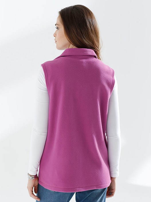 Creation L Fuchsia Cozy Fleece Vest