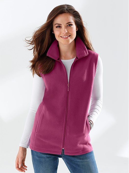 creation l Fuchsia Cozy Fleece Vest