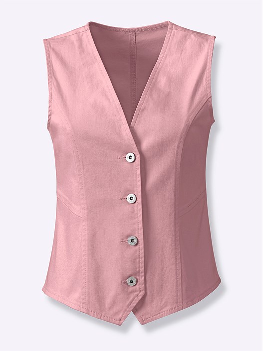 Creation L Hortensia Denim Button Up Vest