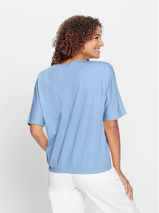 Creation L Ice Blue Batwing Sleeve Shirt