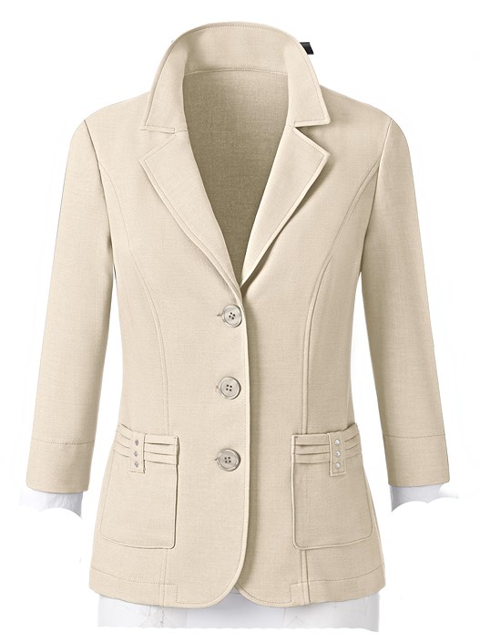 Creation L Ivory Button Up Blazer