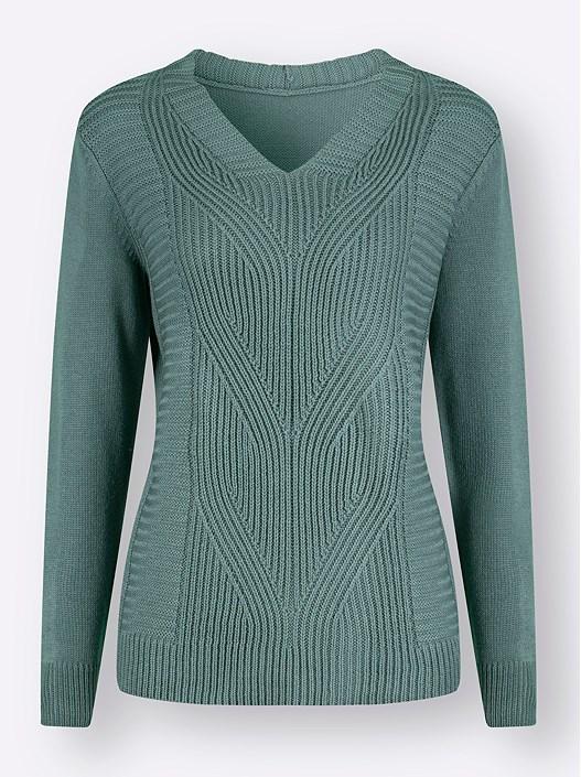 Creation L Jade Cable Knit Sweater From Creation L