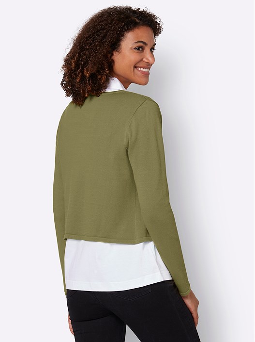 Creation L Khaki Cropped Bolero From Creation L