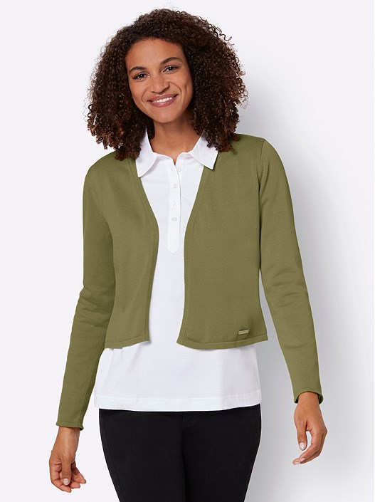 creation l Khaki Cropped Bolero from creation L