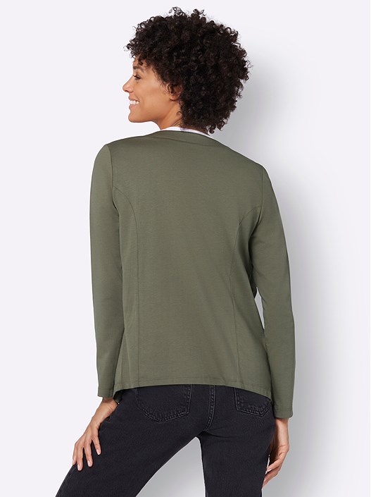 Creation L Khaki Open Cardigan From Creation L